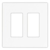 Cooper Wiring Devices 9522WS Aspire Screwless Wallplate, 2-Gang, White Satin