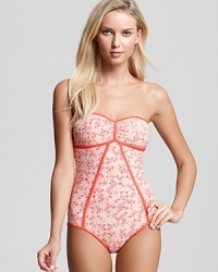 Channel summers passed in this MARC BY MARC JACOBS maillot, featuring a sweet nostalgic print and retro silhouette. Channel summers passed in this MARC BY MARC JACOBS maillot, featuring a sweet nostalgic print and retro silhouette.