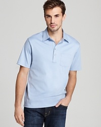 Michael Kors Solid Metal Button Polo - Classic Fit Michael Kors Solid Metal Button Polo - Classic Fit