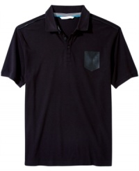 When a fake is better than the real thing: Sean John designs a polo with a pocket printed on the chest and zippers on each shoulder. When a fake is better than the real thing: Sean John designs a polo with a pocket printed on the chest and zippers on each shoulder.