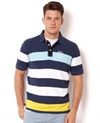 Every guy needs the perfect polo and this striped style by Nautica is a classy pick. Every guy needs the perfect polo and this striped style by Nautica is a classy pick.