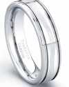 CleverEve 6 mm Tungsten Carbide Ring Laser Etched Design Polished Tungsten Wedding Band (From Size 8 to 12)