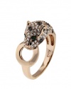 Effy Jewlery Signature Rose Gold Diamond and Emerald Ring, .66 TCW Ring size 7