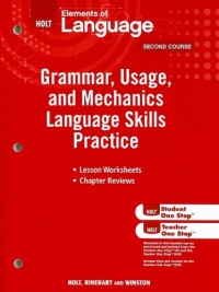 Elements of Language: Grammar Usage and Mechanics Language Skills Practice Grade 8 (Eolang 2009) Elements of Language: Grammar Usage and Mechanics Language Skills Practice Grade 8 (Eolang 2009)
