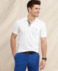Get checked out in this polo shirt from Tommy Hilfiger. Get checked out in this polo shirt from Tommy Hilfiger.