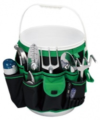 Apollo Precision Tools DT0825 5-Gallon Bucket Garden Tool Organizer, Black/Green