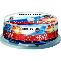 PHILIPS DW4S4B25F/17 25PK 4X DVD+RW PHILIPS DW4S4B25F/17 25PK 4X DVD+RW