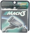 Gillette Mach3 Cartridges 15 Count Package