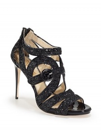 THE LOOKTonal sequined embellishmentsCurved straps with decorative buckle detailBack zip closureStiletto heel 4 (100mm)THE MATERIALLeather upperLeather lining and soleORIGINMade in Italy THE LOOKTonal sequined embellishmentsCurved straps with decorative buckle detailBack zip closureStiletto heel 4 (100mm)THE MATERIALLeather upperLeather lining and soleORIGINMade in Italy