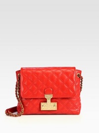 Rich quilted leather defines this classic flap silhouette, finished with a chic woven chain strap.Leather and chain shoulder strap, 12½ dropMagnetic flap over zip closureTwo inside zip pocketsOne inside open pocketFully lined10W X 8H X 3DMade in ItalyPlease note: hardware color may vary. Rich quilted leather defines this classic flap silhouette, finished with a chic woven chain strap.Leather and chain shoulder strap, 12½ dropMagnetic flap over zip closureTwo inside zip pocketsOne inside open pocketFully lined10W X 8H X 3DMade in ItalyPlease note: hardware color may vary.