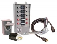 Reliance Controls 31410CRK Pro/Tran 10-Circuit 30 Amp Generator Transfer Switch Kit With Transfer Switch, 10-Foot Power Cord, And Power Inlet Box For Up To 7,500-Watt Generators Reliance Controls 31410CRK Pro/Tran 10-Circuit 30 Amp Generator Transfer Switch Kit With Transfer Switch, 10-Foot Power Cord, And Power Inlet Box For Up To 7,500-Watt Generators