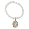 3 MM Gold-tone & Silver-tone Guardian Angel Stretch Bracelet - stretch - Vatican Library Religious Collection