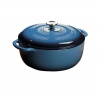 Lodge Color EC7D33 Enameled Cast Iron Dutch Oven, Caribbean Blue, 7.5-Quart