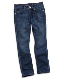 GUESS Kids Girls Little Girl Daredevil Skinny Jeans, MEDIUM STONE (4) GUESS Kids Girls Little Girl Daredevil Skinny Jeans, MEDIUM STONE (4)