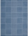 Nourison Westport Squares Blue  3.6-Feet by 5.6-Feet 100% Wool Area Rug