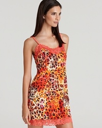 A colorful play on the leopard print trend takes this Josie chemise to the wild side. A colorful play on the leopard print trend takes this Josie chemise to the wild side.