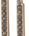 Kenneth Cole New York Modern Tanzanite Pave Rectangle Linear Drop Earrings