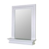 Elegant Home Fashions Stratford Collection Framed Mirror with Shelf, White