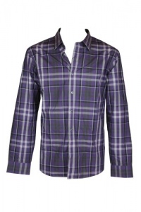 Michael Kors Mens Plaid Tailored Fit Shirt Michael Kors Mens Plaid Tailored Fit Shirt