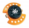 Dramm ColorStorm 9-Pattern Premium Turret Sprinkler With Heavy Duty Metal Base - Orange 15022