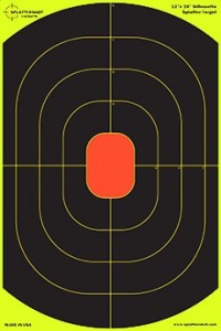50 Pack - 12x18 Silhouette Splatter Target - Instantly See Your Shots Burst Bright Florescent Yellow Upon Impact! 50 Pack - 12x18 Silhouette Splatter Target - Instantly See Your Shots Burst Bright Florescent Yellow Upon Impact!