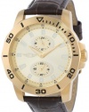 I By Invicta Men's 43663-004 Gold Dial Brown leather Watch