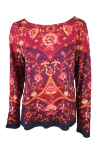 Charter Club Womens Floral Print Long Sleeve Top Charter Club Womens Floral Print Long Sleeve Top