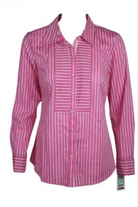 Charter Club Womens Collared Button Down Striped Top Charter Club Womens Collared Button Down Striped Top