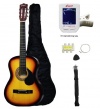 Crescent MG38-SB 38 Acoustic Guitar Starter Package, Sunburst (Includes CrescentTM Digital E-Tuner)