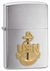Zippo Navy Anchor Emblem Pocket Lighter Zippo Navy Anchor Emblem Pocket Lighter