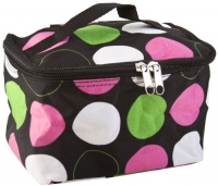 Cute! Cosmetic Makeup Bag Case Retro Polkadots Green Pink Small Polka Dot Cute! Cosmetic Makeup Bag Case Retro Polkadots Green Pink Small Polka Dot