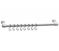 Kuchenprofi Stainless Steel Chrome Plated 24-Inch Utensil Rack and Hooks Kuchenprofi Stainless Steel Chrome Plated 24-Inch Utensil Rack and Hooks