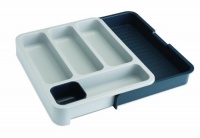 Joseph Joseph DrawerStore Expandable Cutlery Tray, Dark Grey Joseph Joseph DrawerStore Expandable Cutlery Tray, Dark Grey