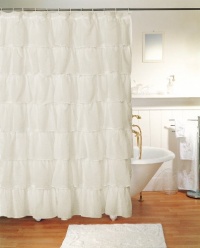 Gypsy Ruffled Shower Curtain Cream Gypsy Ruffled Shower Curtain Cream