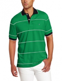 IZOD Men's Short Sleeve Stripe Pique Polo