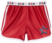 Puma - Kids Girls 7-16 Foldover Short, Red, Medium Puma - Kids Girls 7-16 Foldover Short, Red, Medium