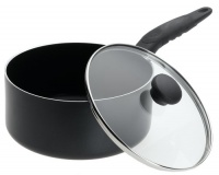 Mirro A7972484 Get A Grip Aluminum Nonstick 3-Quart Saucepan with Glass Lid Cover Cookware, Black Mirro A7972484 Get A Grip Aluminum Nonstick 3-Quart Saucepan with Glass Lid Cover Cookware, Black