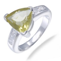 7MM 1.10CT Lemon Quartz Ring In Sterling Silver (Available in Sizes 5 - 9) 7MM 1.10CT Lemon Quartz Ring In Sterling Silver (Available in Sizes 5 - 9)