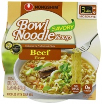 Nongshim Savory Beef Noodle Bowl, 3.03 Ounce (Pack of 12) Nongshim Savory Beef Noodle Bowl, 3.03 Ounce (Pack of 12)