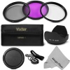 58MM Professional Accessory Kit for CANON EOS REBEL (T5i T4i T3i T3 T2i T1i XT XTi XSi SL1) - Includes: Vivitar Filter Kit (UV, CPL, FLD) + Carry Case + Tulip Lens Hood + Snap On Lens Cap + Cap Keeper Leash + MagicFiber Microfiber DSLR Lens Cleaning Cloth