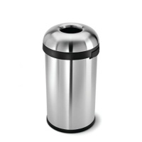 simplehuman Bullet Open Can with 6-Inch Opening, Brushed Stainless Steel, 60-Liter/ 16-Gallon simplehuman Bullet Open Can with 6-Inch Opening, Brushed Stainless Steel, 60-Liter/ 16-Gallon