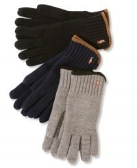 These soft wool gloves from Ralph Lauren are as comfortable as they are great looking. These soft wool gloves from Ralph Lauren are as comfortable as they are great looking.
