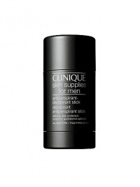Stick Form Antiperspirant-Deodorant. Non-staining, non-sticky protection that goes on dry, stays dry-no waiting to dress. 2.6 oz. Stick Form Antiperspirant-Deodorant. Non-staining, non-sticky protection that goes on dry, stays dry-no waiting to dress. 2.6 oz.