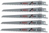 Bosch RW66 6-Inch 6 TPI Wood Cutting reciprocating Saw Blades - 5 Pack
