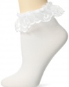 Leg Avenue Women's Anklet With Lace Ruffle Socks