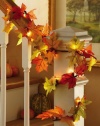 Fall Leaves Lighted Harvest Floral Garland Decoration By Collections Etc