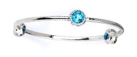 CleverEve Designer Series 2013 Fall Winter .925 Sterling Silver Topaz Delicate Bangle Bracelet CleverEve Designer Series 2013 Fall Winter .925 Sterling Silver Topaz Delicate Bangle Bracelet