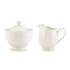Lenox French Perle Sugar and Creamer, White