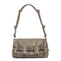 Michael Kors 'Tonne' Shoulder Flap Calf Leather with Krung Bag - Fumo Michael Kors 'Tonne' Shoulder Flap Calf Leather with Krung Bag - Fumo