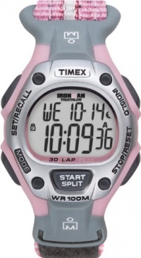 Timex Women's T5H471 Ironman Traditional 30-Lap Pink Fast Wrap Velcro Strap Watch Timex Women's T5H471 Ironman Traditional 30-Lap Pink Fast Wrap Velcro Strap Watch